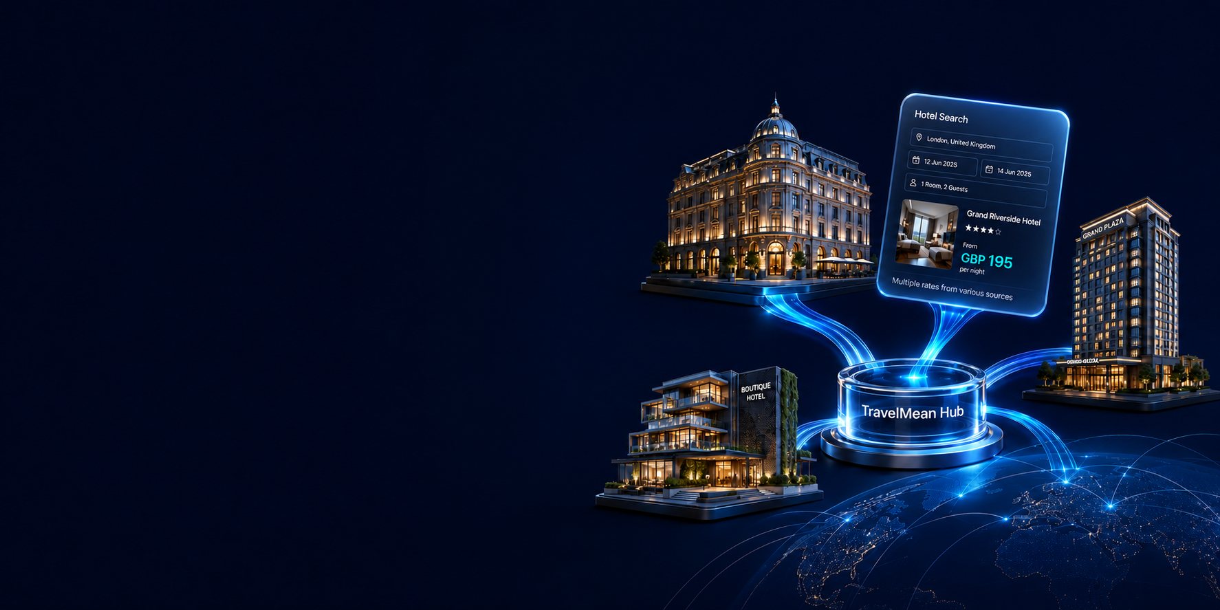 Hotel sources mapped through the TravelMean Hub